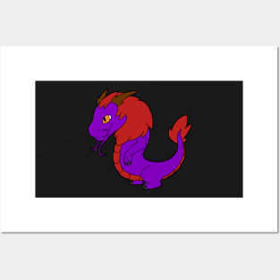 Purple Chinese Dragon Posters and Art